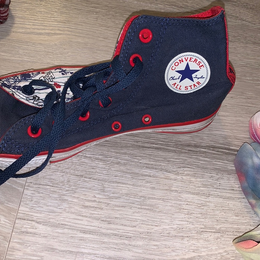 Custom made converse shoes.